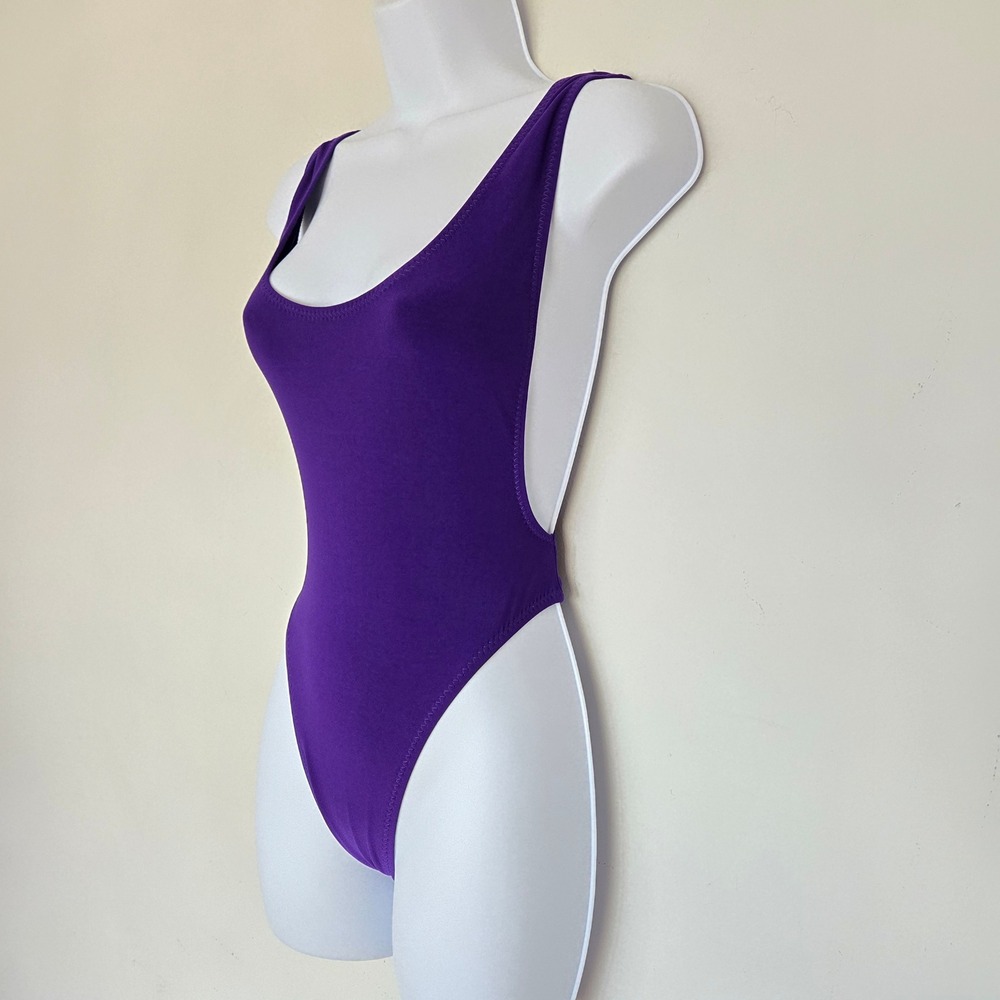 Norma Kamali Purple One Piece Swimsuit - Picture 3 of 8